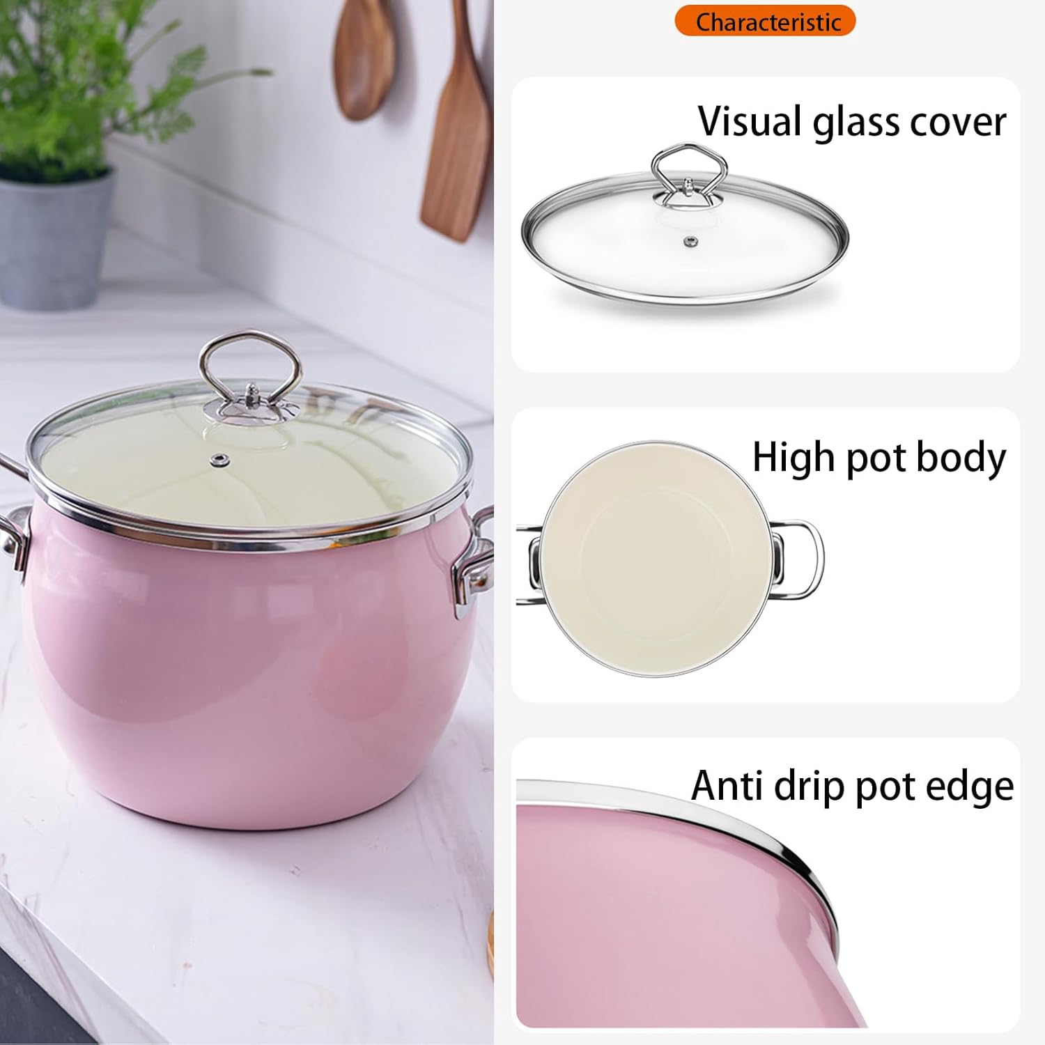 Sturdy 6-Quart Stock Pot with Lid