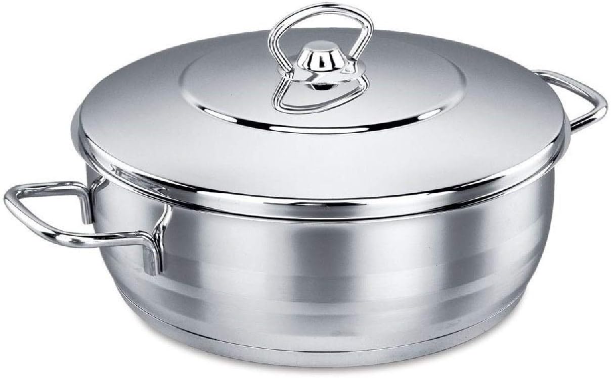 Classic 1810 SS Dutch Oven Cookware induction compatible Silver