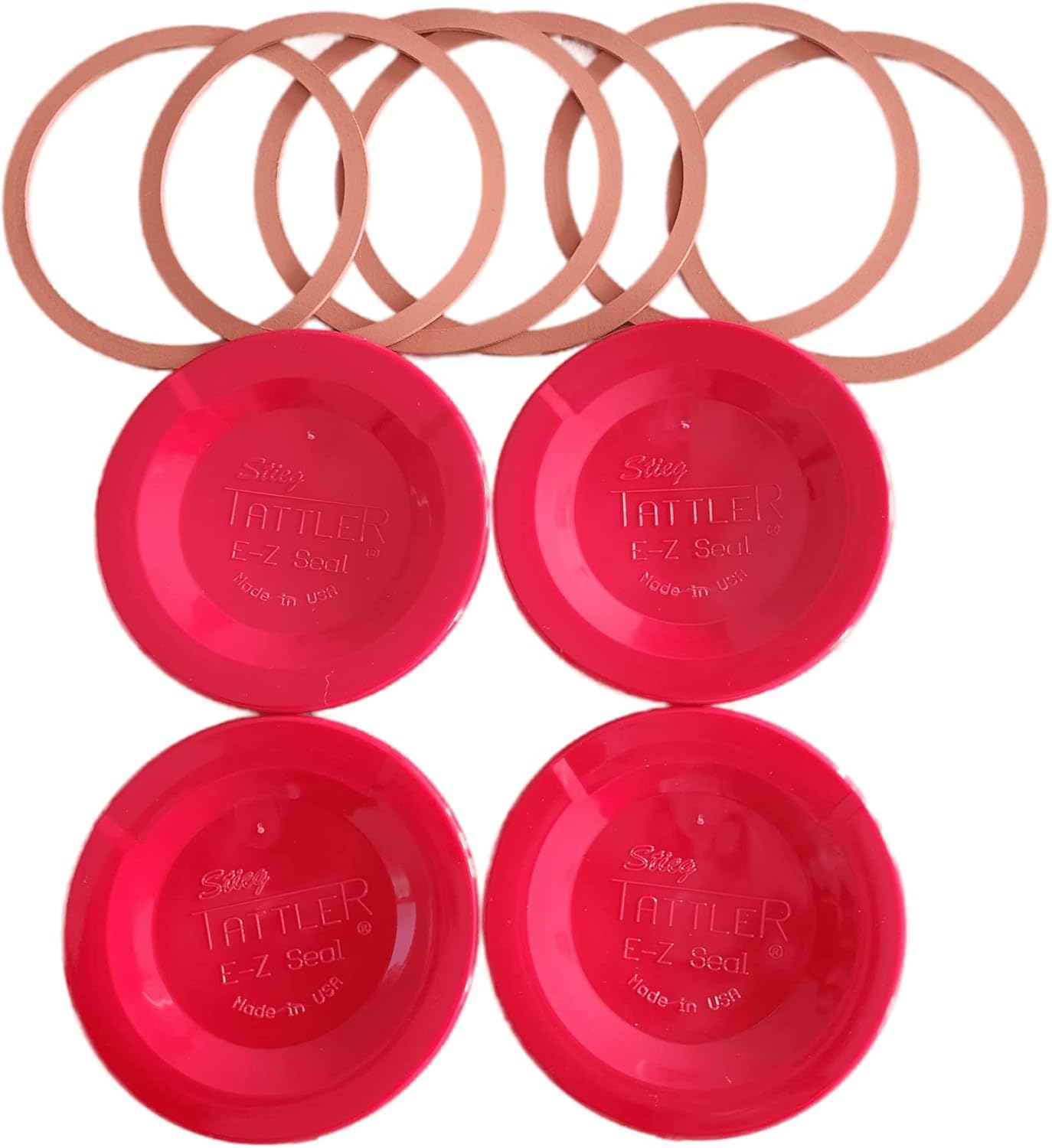 Tattler E-Z Seal Reusable Canning Lids 50 Bulk - Red