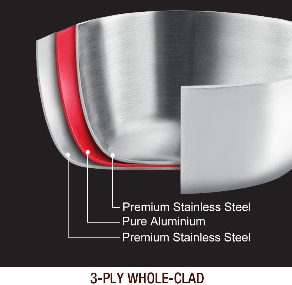 Ergonomic Mirror-Polished 175 QT Sauce Pan