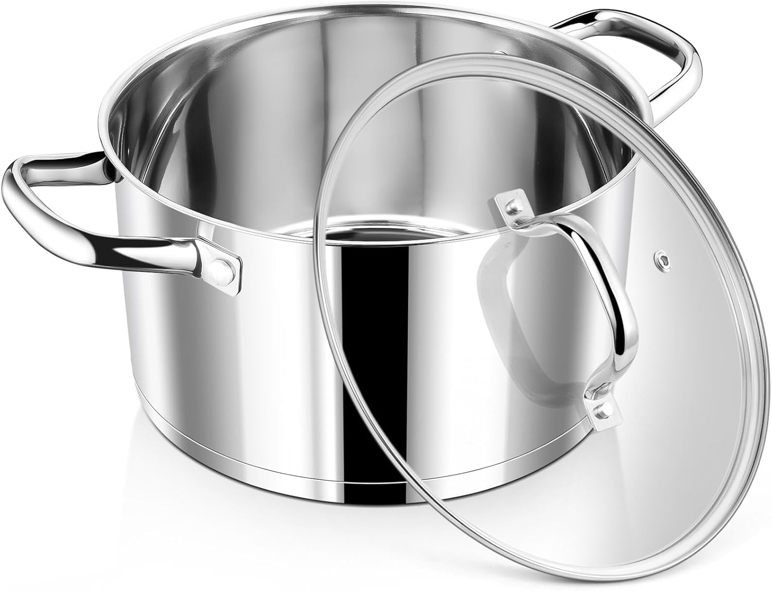 PP CHEF 6Qt Stockpot with Glass Lid and Tri-Ply Bottom