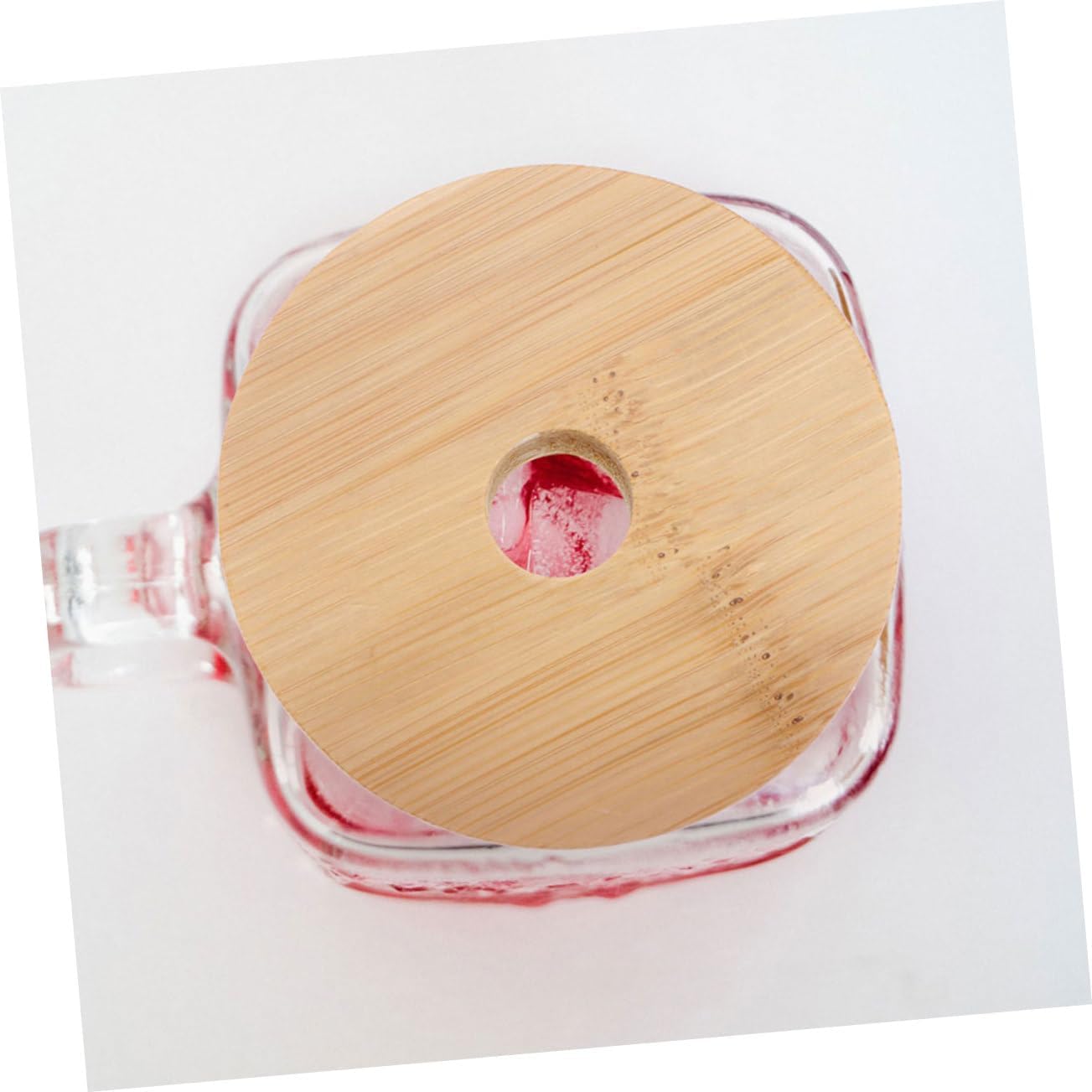 DECHOUS 6pc Mason Jar Wooden Lids Set 70mm Diameter