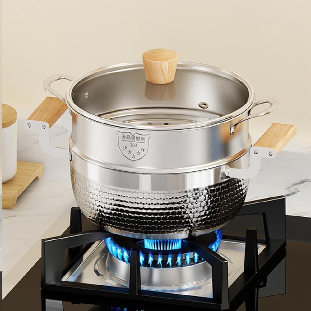 Durable Stock Pot with Lid for Cooking