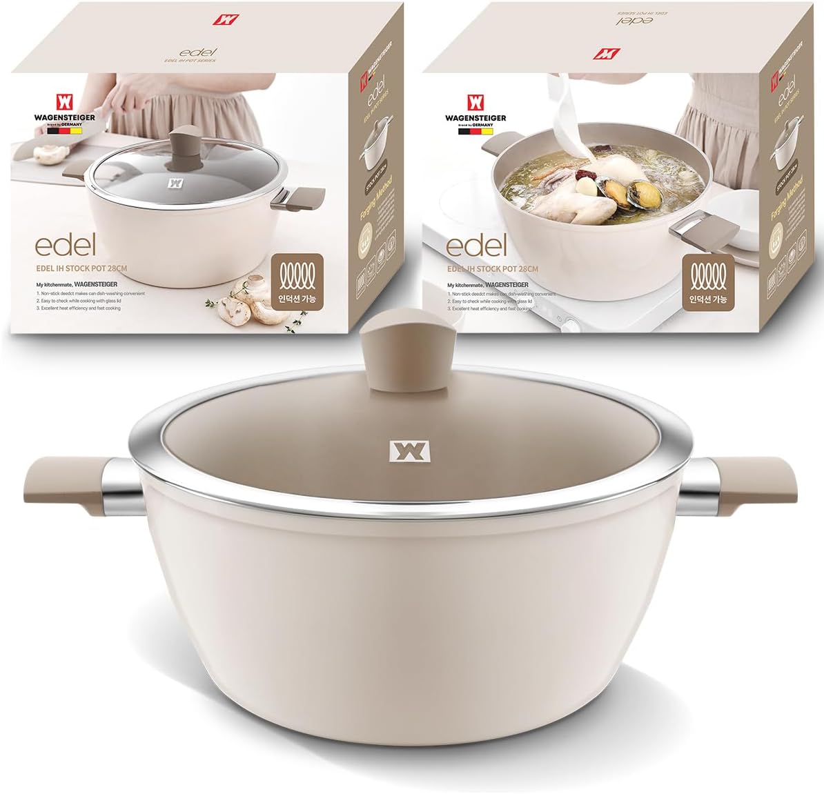 WAGENSTEIGER7-Layered Ceramic Stock Pot with Non-Stick Bakelite Handles