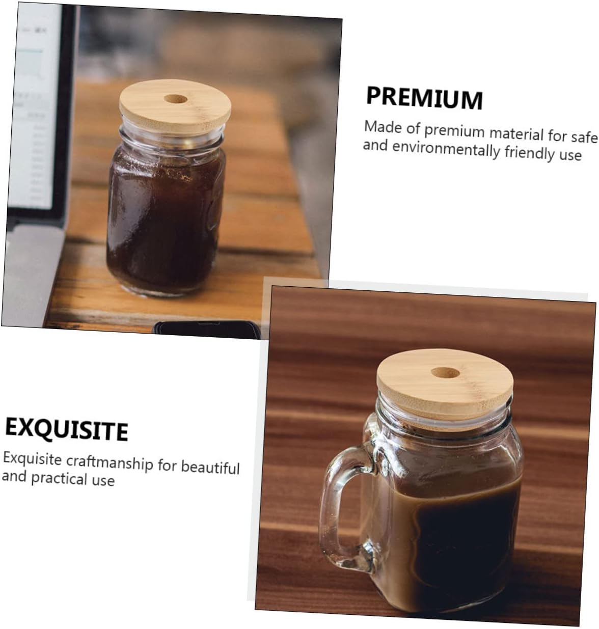 4-Piece Mason Jar Lids with Straw Holes