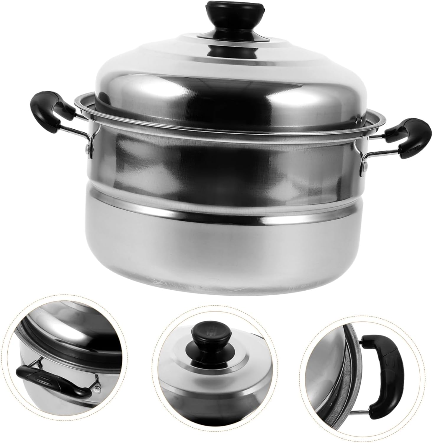 UTHCLO Stainless Steel Stockpot with Steaming Basket