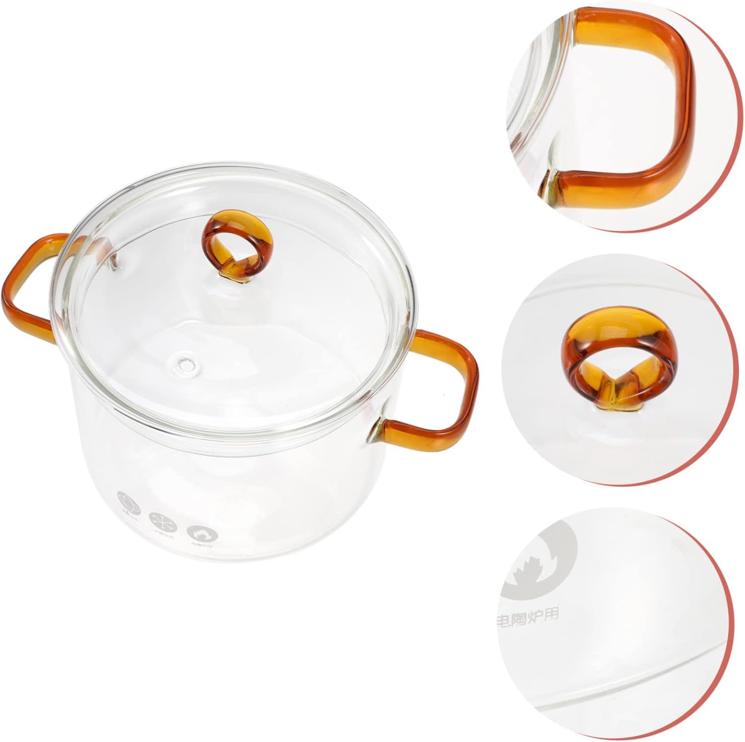 Double Handle Glass Soup Pot