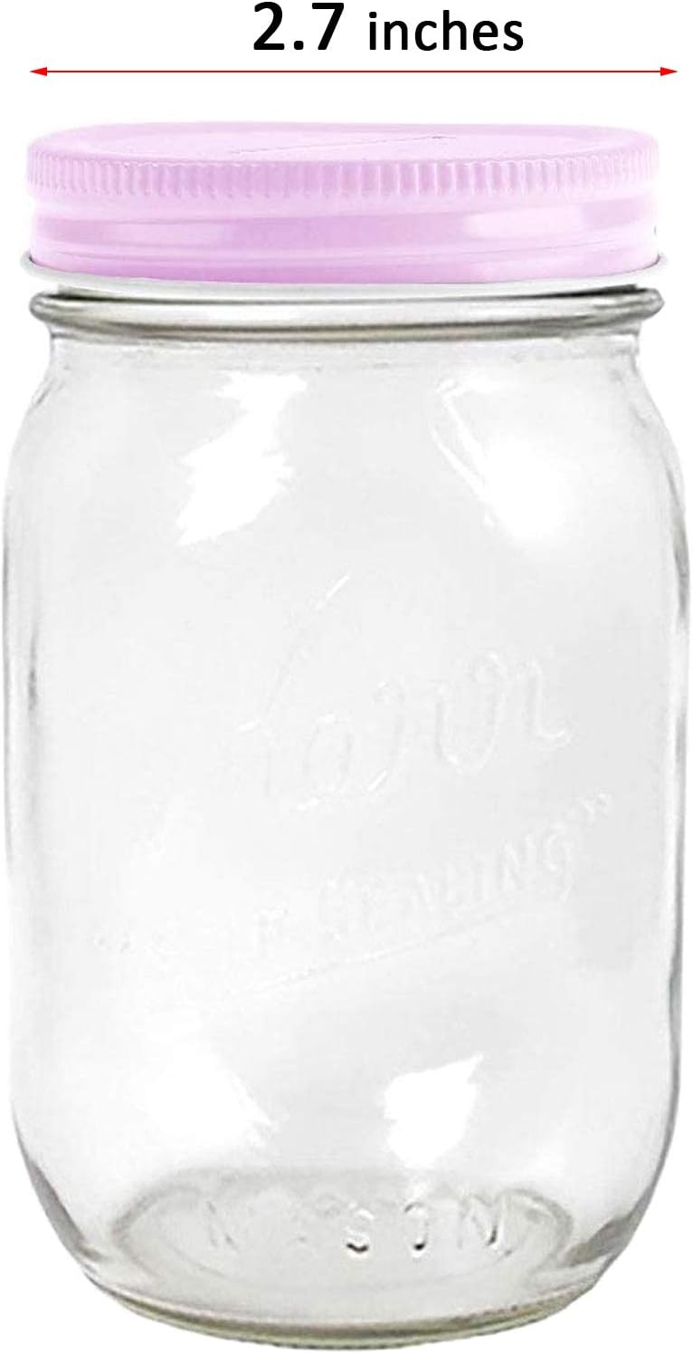 DRHOM Coin Slot Lid for Mason Jars - 8 Pieces Stainless Steel