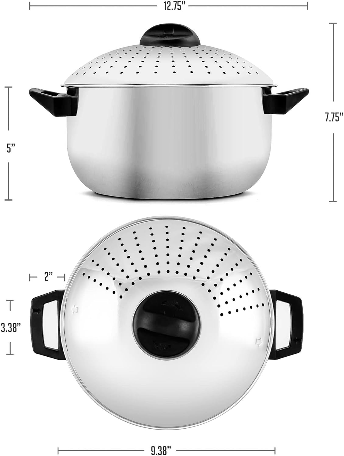 OVENTE Stainless Steel Pasta Pot