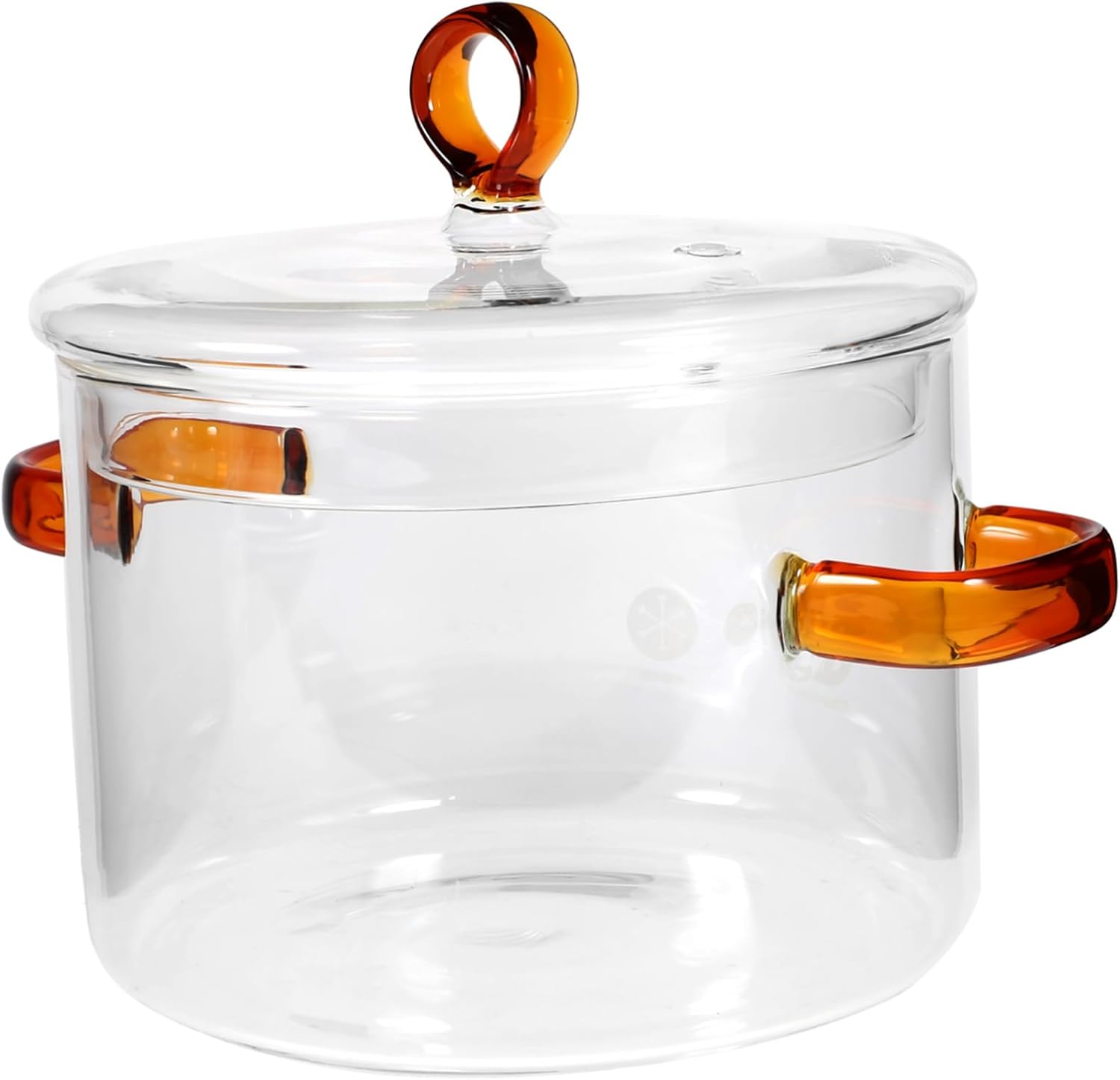 PRETYZOOM 2pcs Glass Stockpot with Lid
