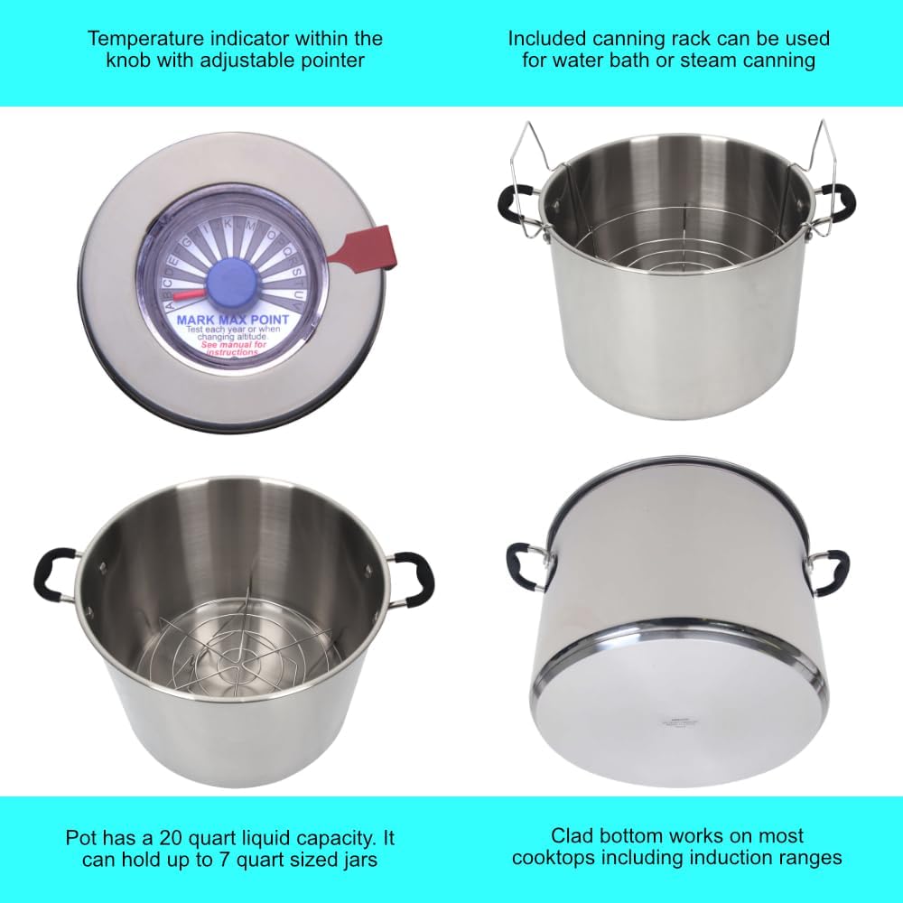 Harvest 20 Qt Canning Pot with Rack and Tools
