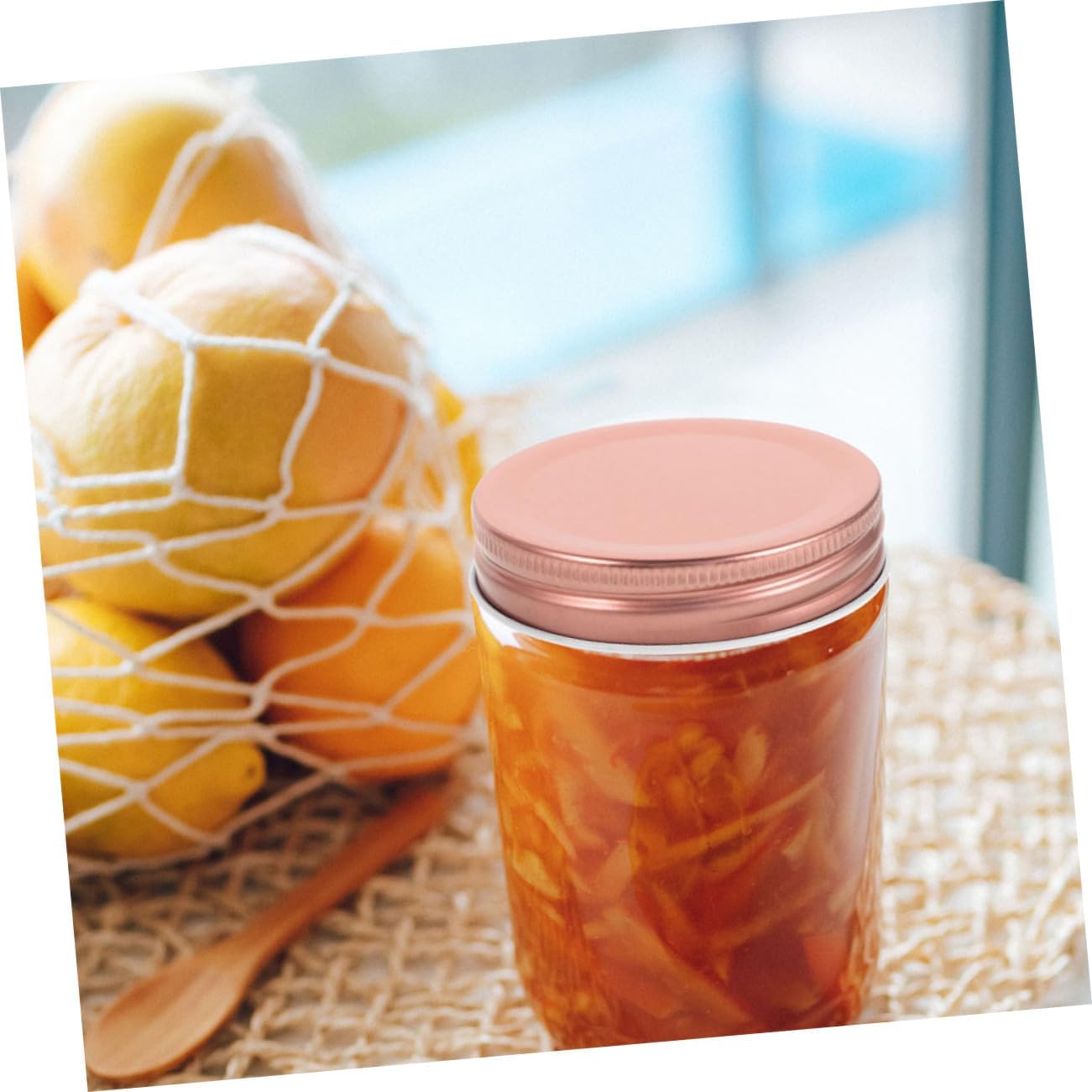 24Pack Wide Mouth Mason Jar Lids 70mm Rose Sealed Preserving Storing