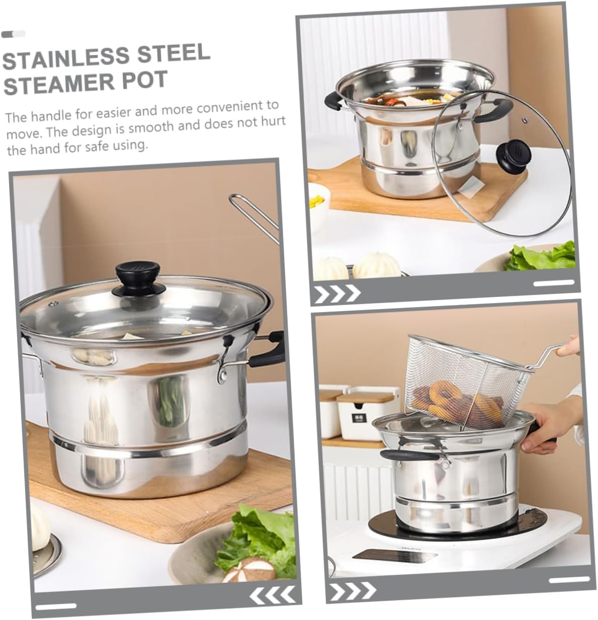 Safe Reliable Deep Fryer Pot Lid with Handle for Cooking