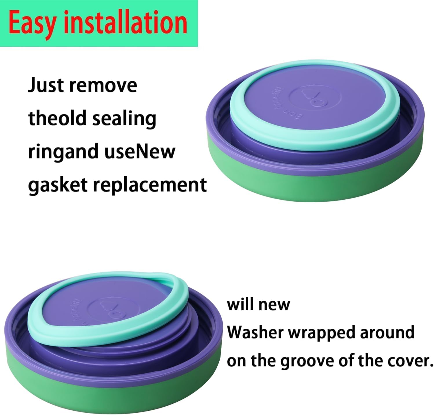 Lid Seal Gasket Set for Bento Boxes