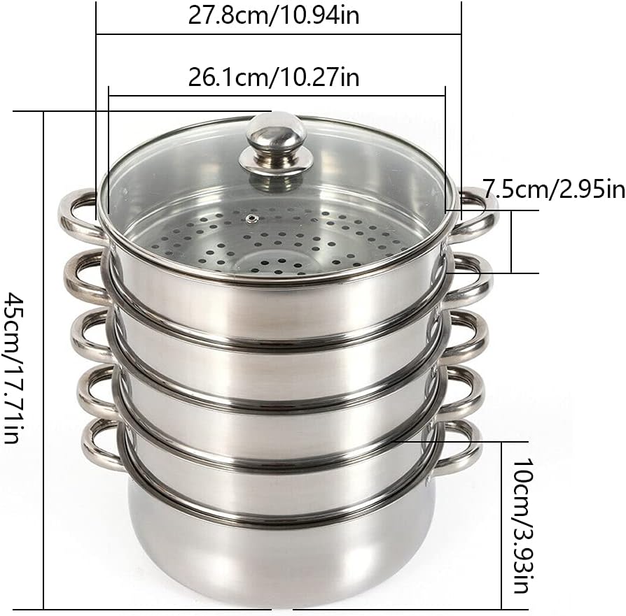 Kangten 5-Tier Multi-Purpose Stock Pot and Steamer Pot