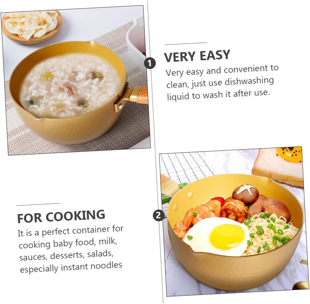 Ergonomic Non-Stick 18cm Milk Pan for Cooking