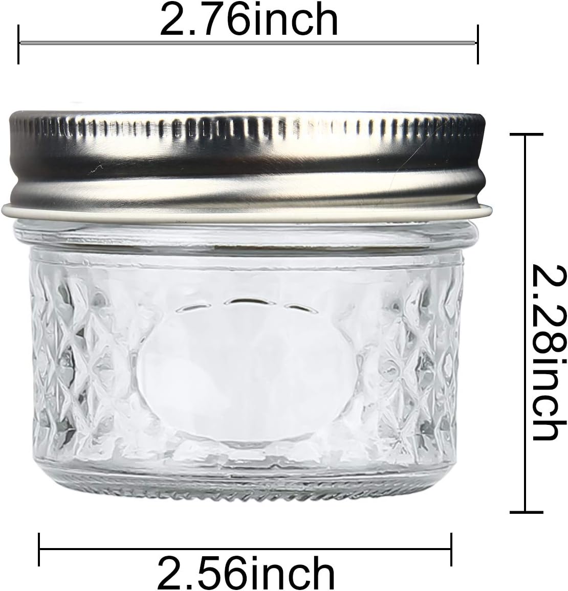 Accguan 40-Piece Mason Jars Silver Lids Durable Lab Certified