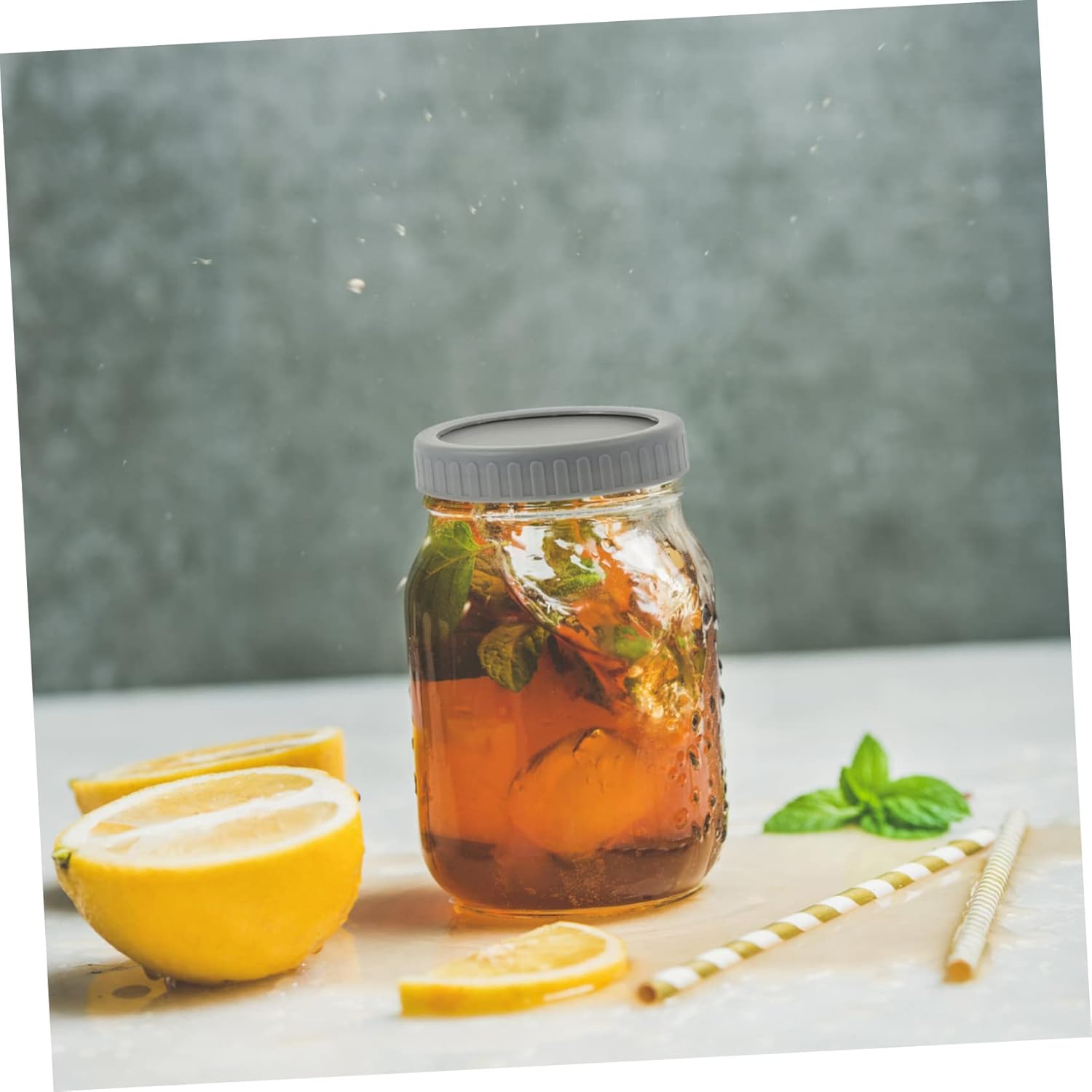 SECFOU 5-Piece Wide Mouth Mason Jar Lids Set