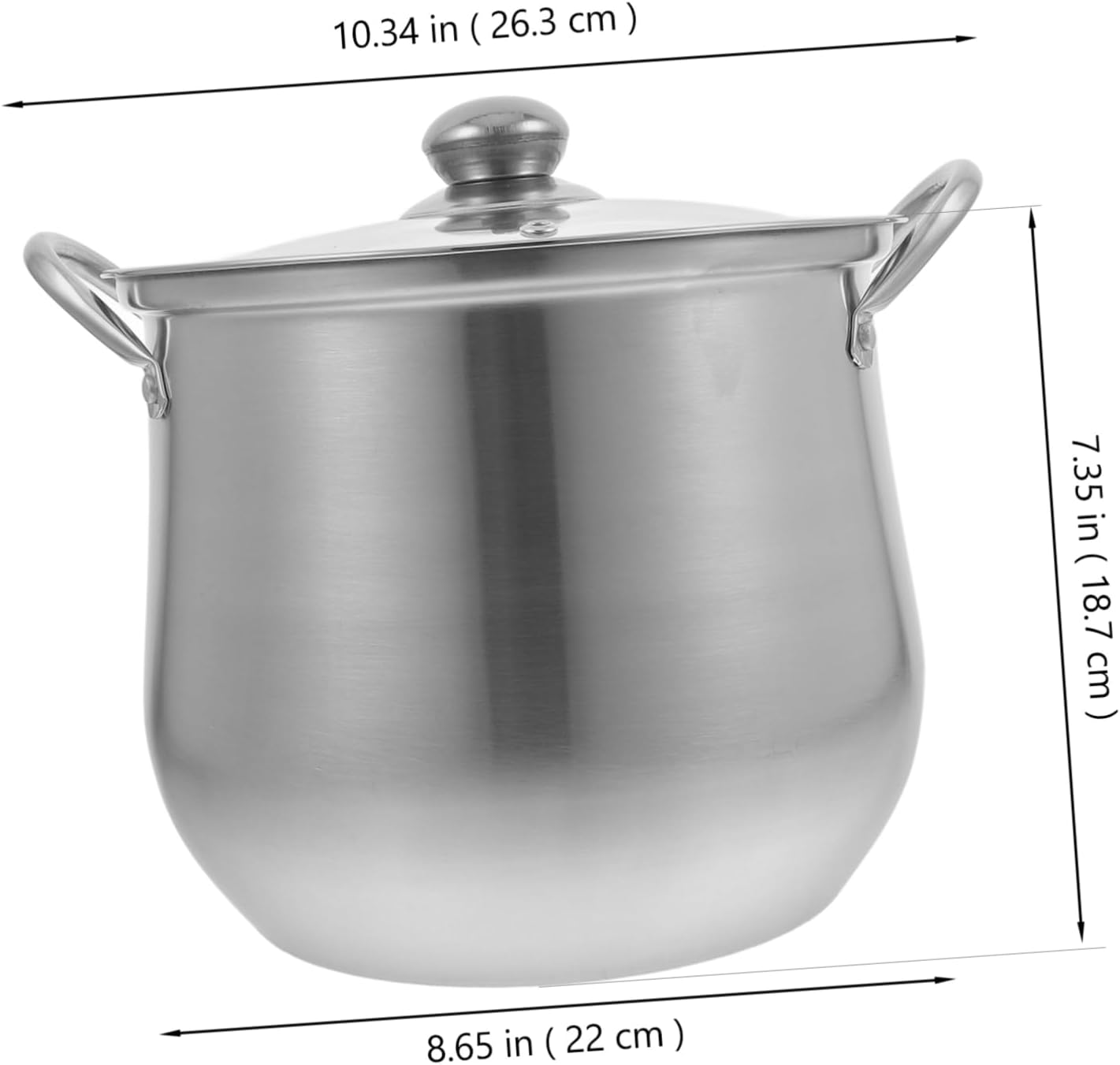 FUNOMOCYA Anti-Overflow Stainless Steel Pot with Lid Safe Durable Kitchen Tool