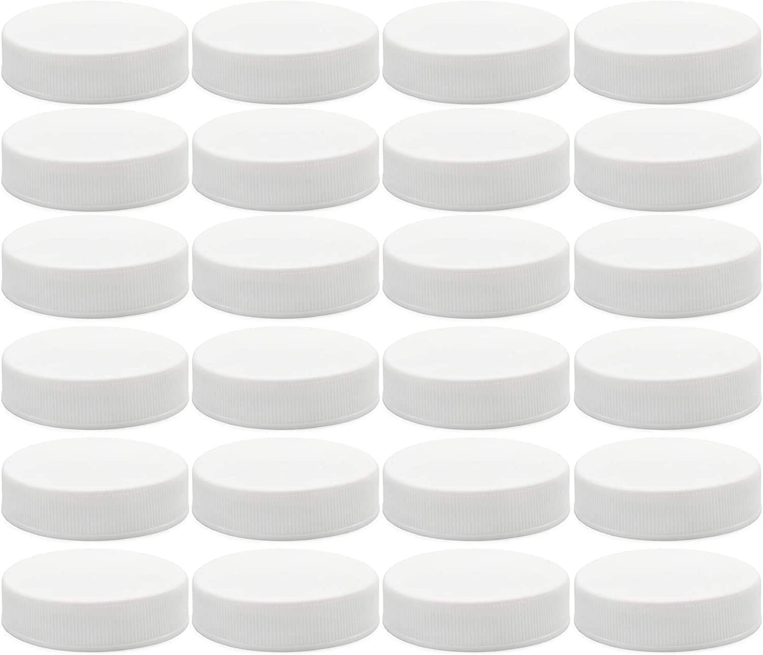 24-Pack White Plastic Mason Jar Lid Set