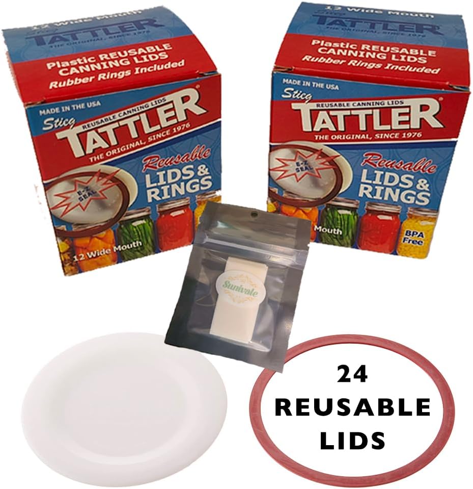 SUNIVALE Reusable Canning Lids Bundle 1