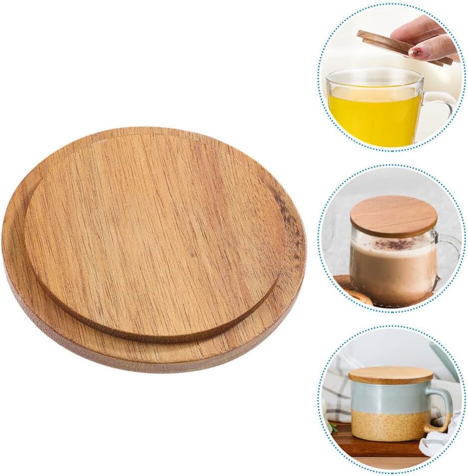 4-Piece Bamboo Mug Lids