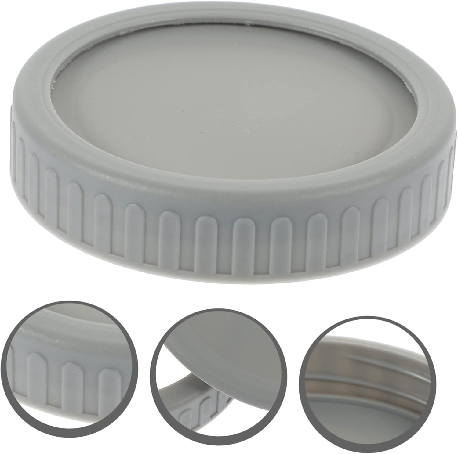 5 Sets Mason Jar Lids with Grey Sealing Covers 1