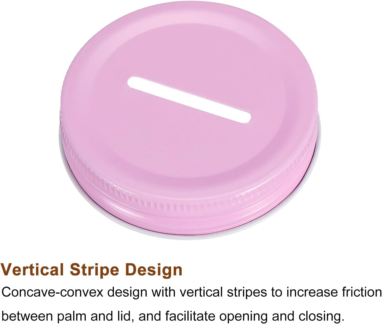 Uxcell Coin Slot Lid for Mason Jars 70mm Pink 10Pcs