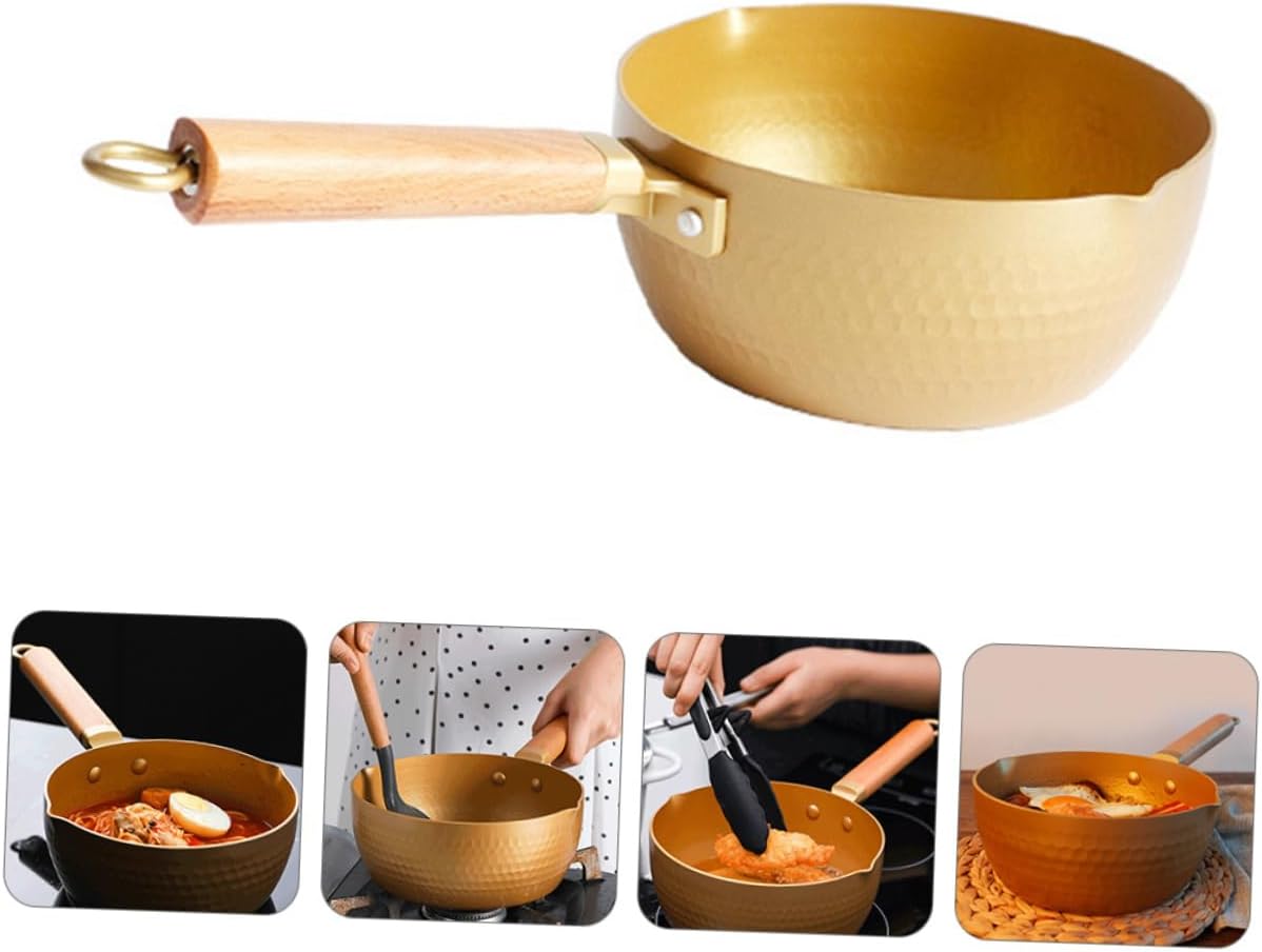 Non-stick Ergonomic sauc pot with double diversion trench