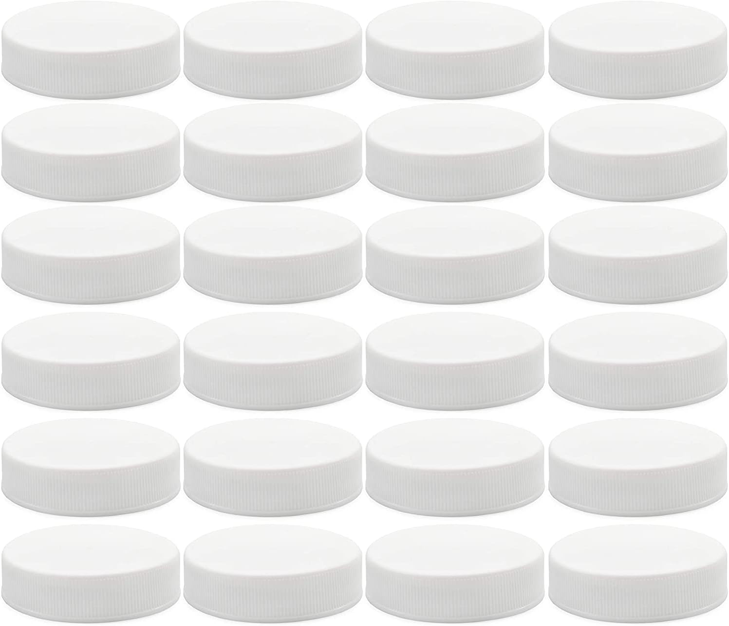 24-Piece White Plastic Lid Set with Liners