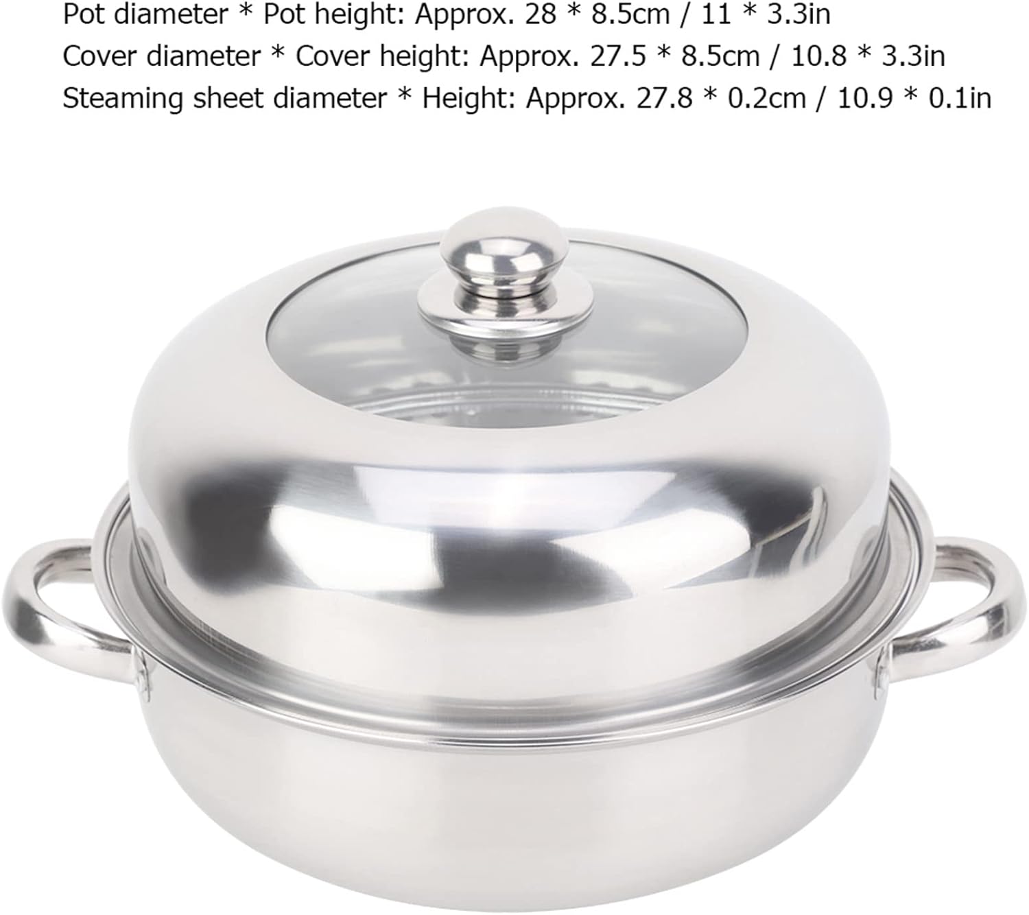 28CM Stainless Steel Single Layer Steamer Pot Delicious Cooking Made Easy