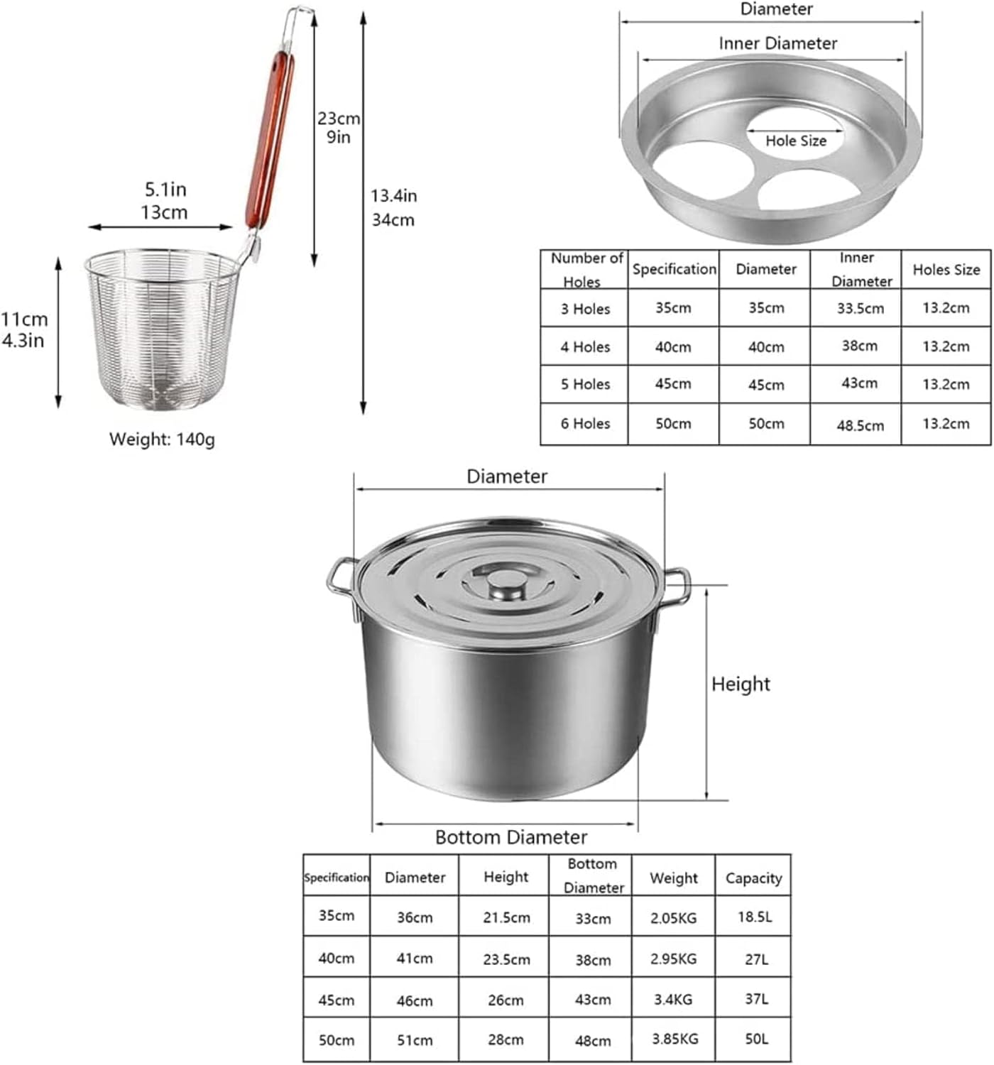 Stainless Steel Pasta Cooker Set for Home Restaurant