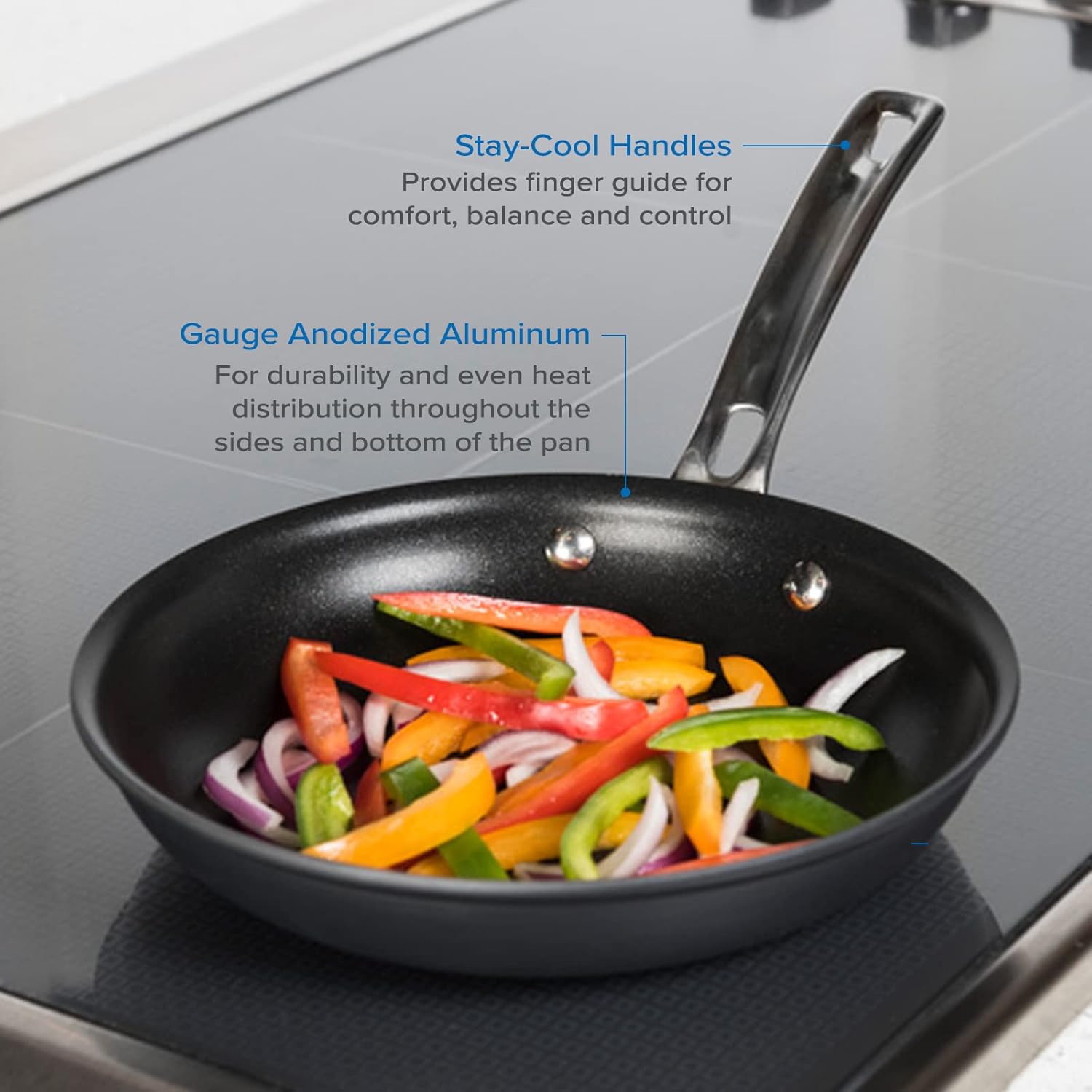 Viking Non-Stick 8-inch Hard Anodized Frying Pan Easy Cooking Ergonomic Design
