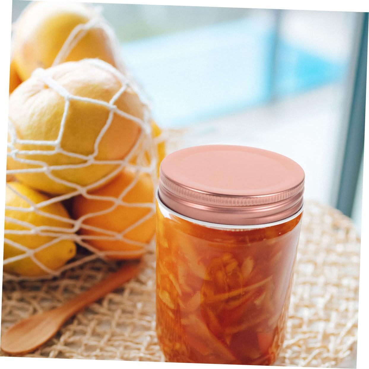 STOBAZA 24-Piece Wide Mouth Mason Jar Lids Reusable Preserving Covers