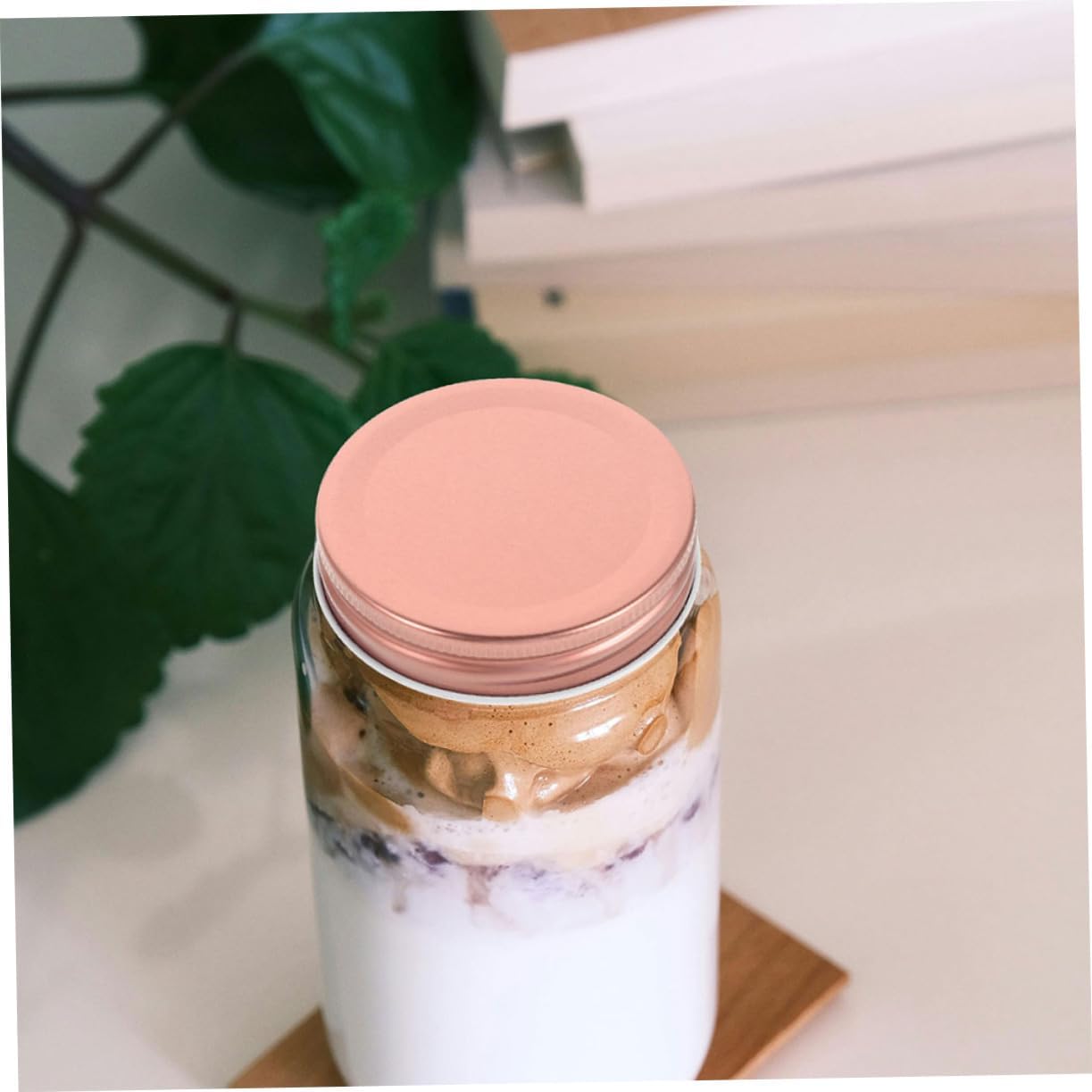 STOBAZA 24-Piece Wide Mouth Mason Jar Lids Reusable Preserving Covers