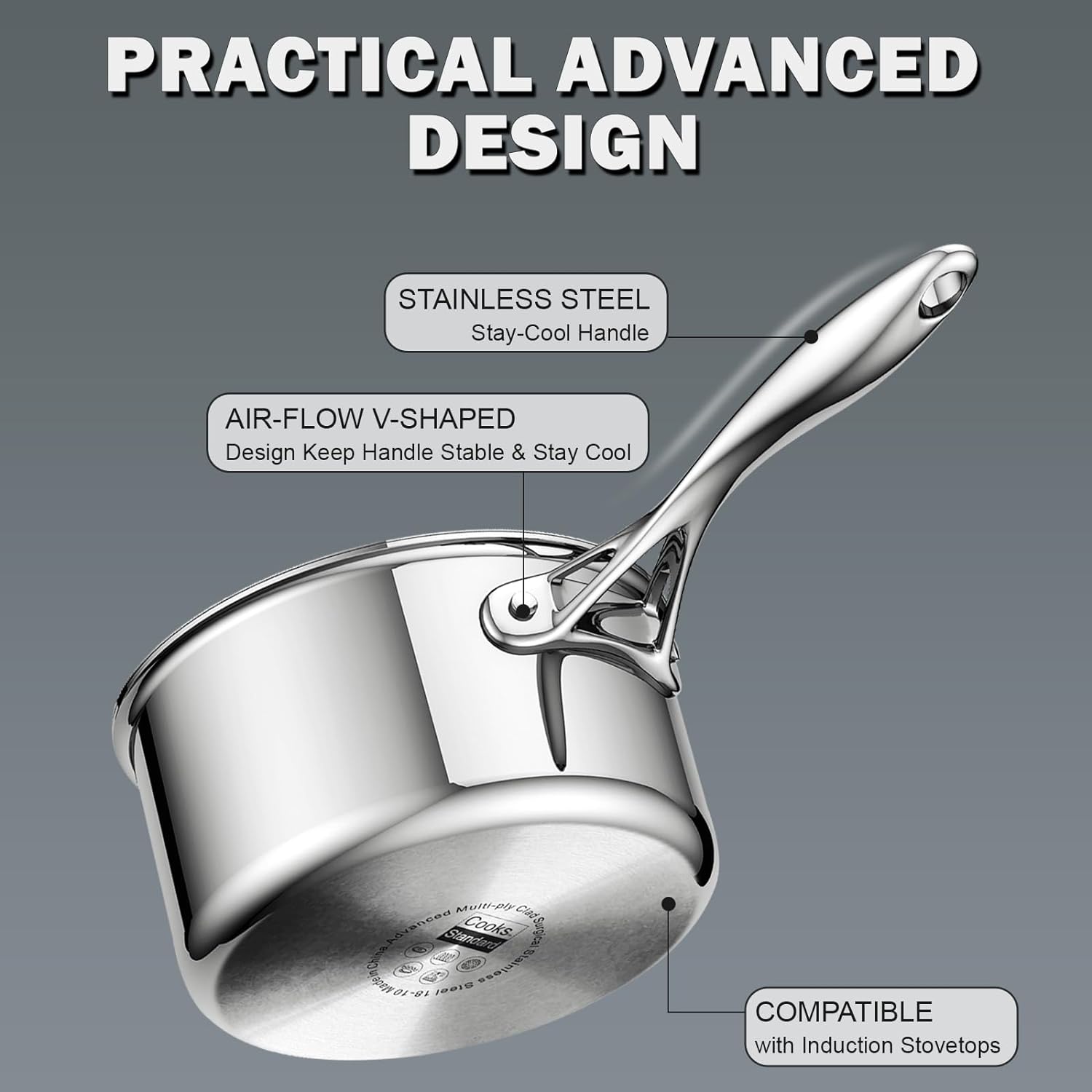 Stainless Steel Saucepan for Professional Cooking