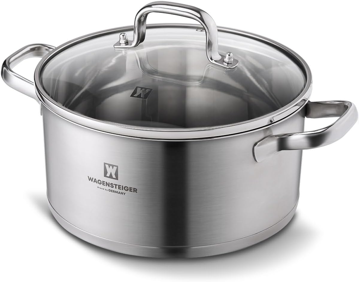 Versatile Stock Pot with Tempered Glass Lid