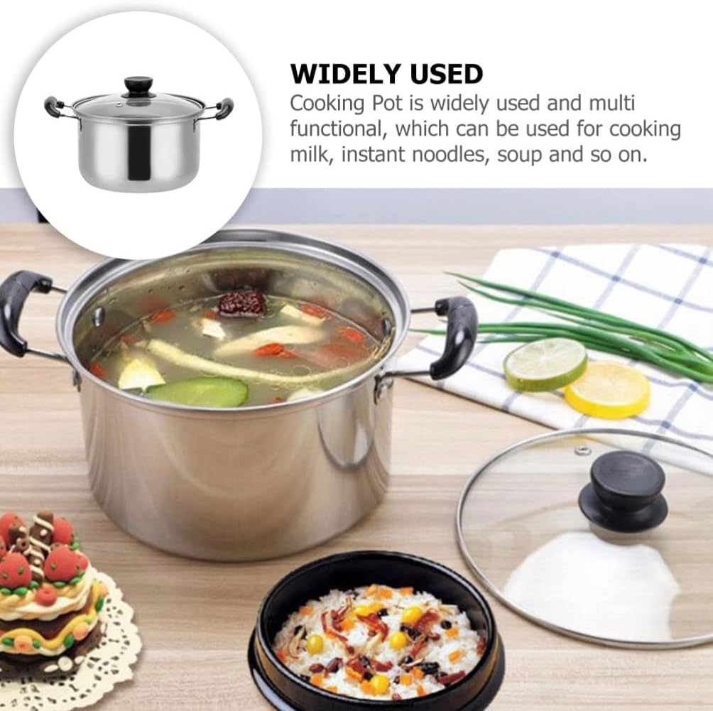 Stainless Steel Stock Pot with Lid 15 Quart