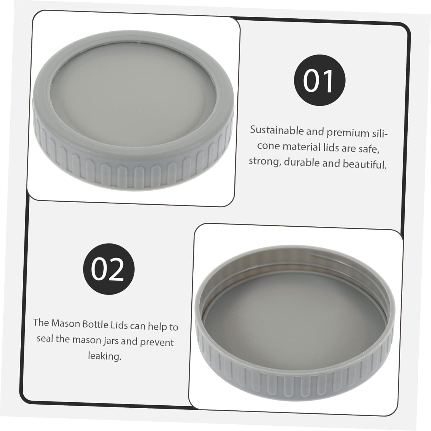 4-Pack Mason Jar lids Self-Closing Canning Jar Top Lid Set