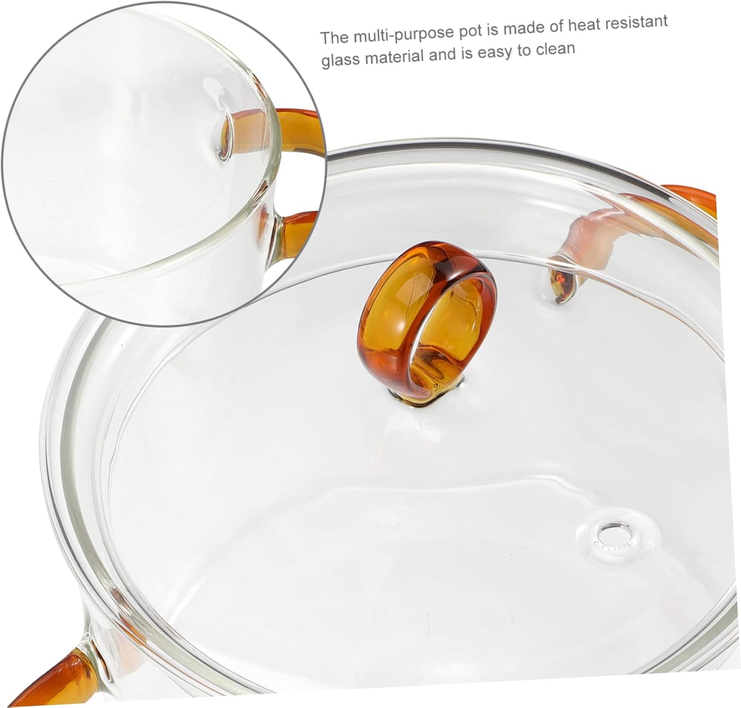 Double Handle Glass Soup Pot