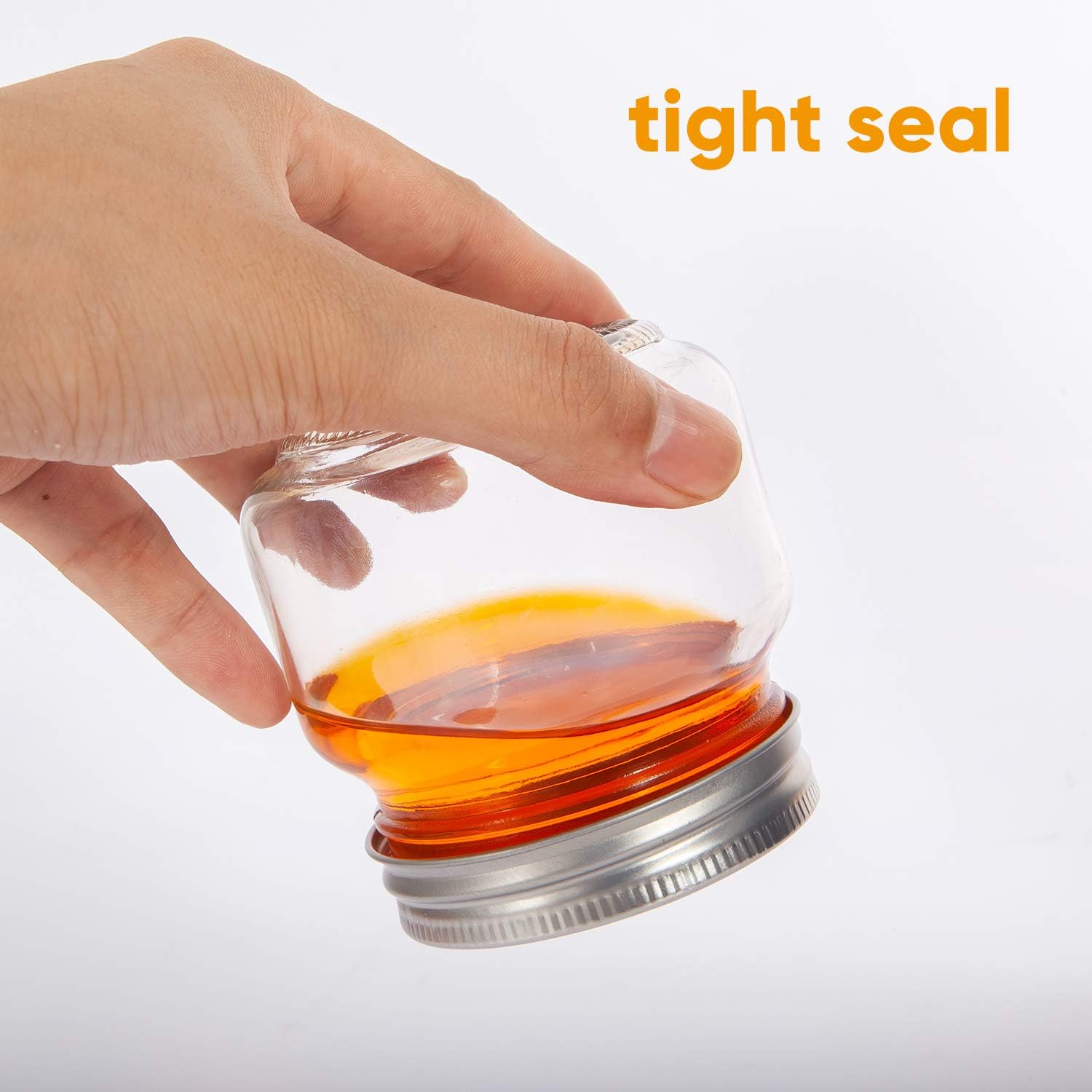Accguan 8 OZ Mason Jars 24 Pack with Silver Lids and Bands