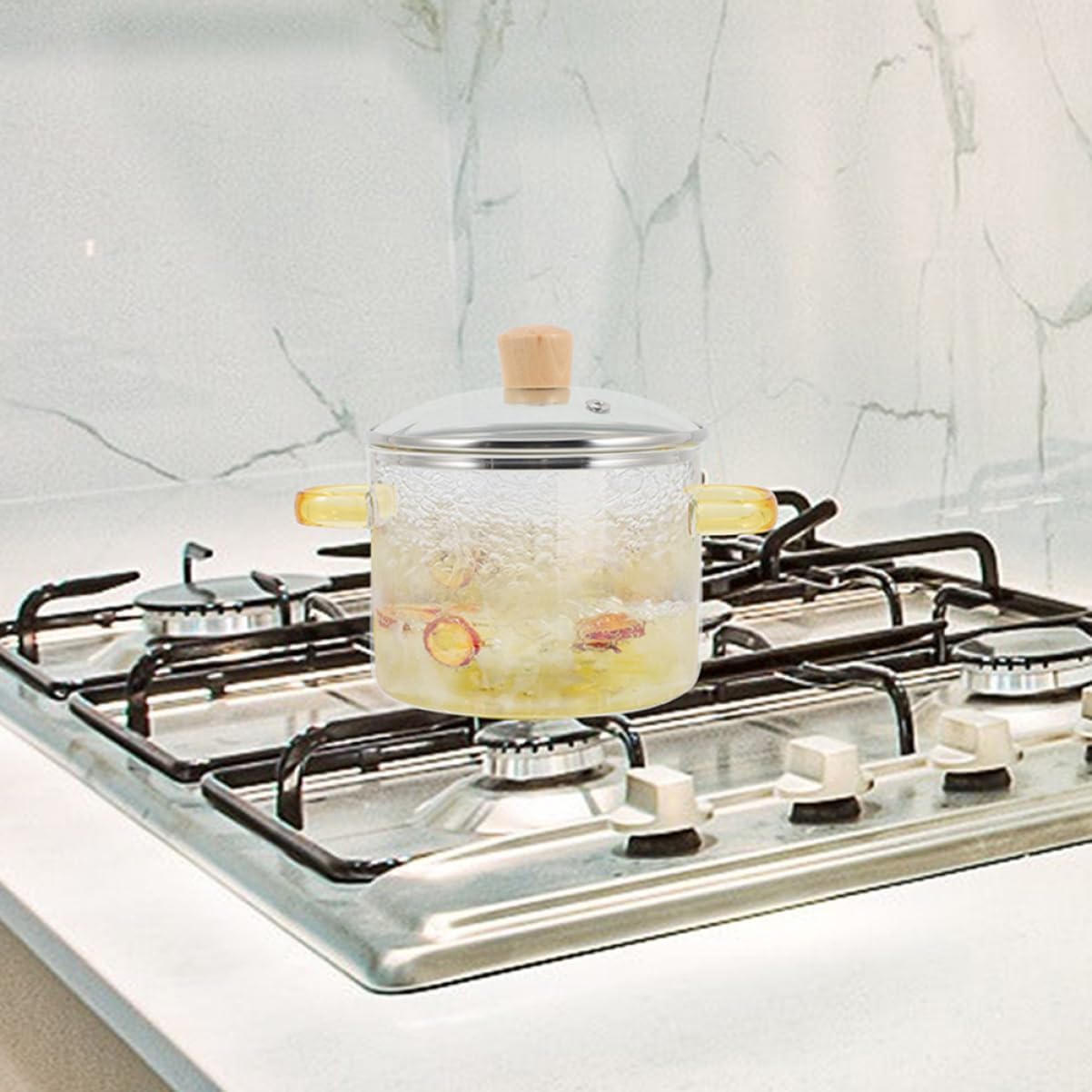 Get Cooking Quick with Adjust-Size Glass Pot