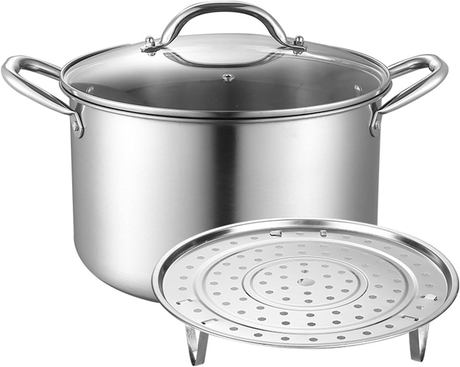 Stainless Steel Stock Pot 11L with Tempered Glass Lid