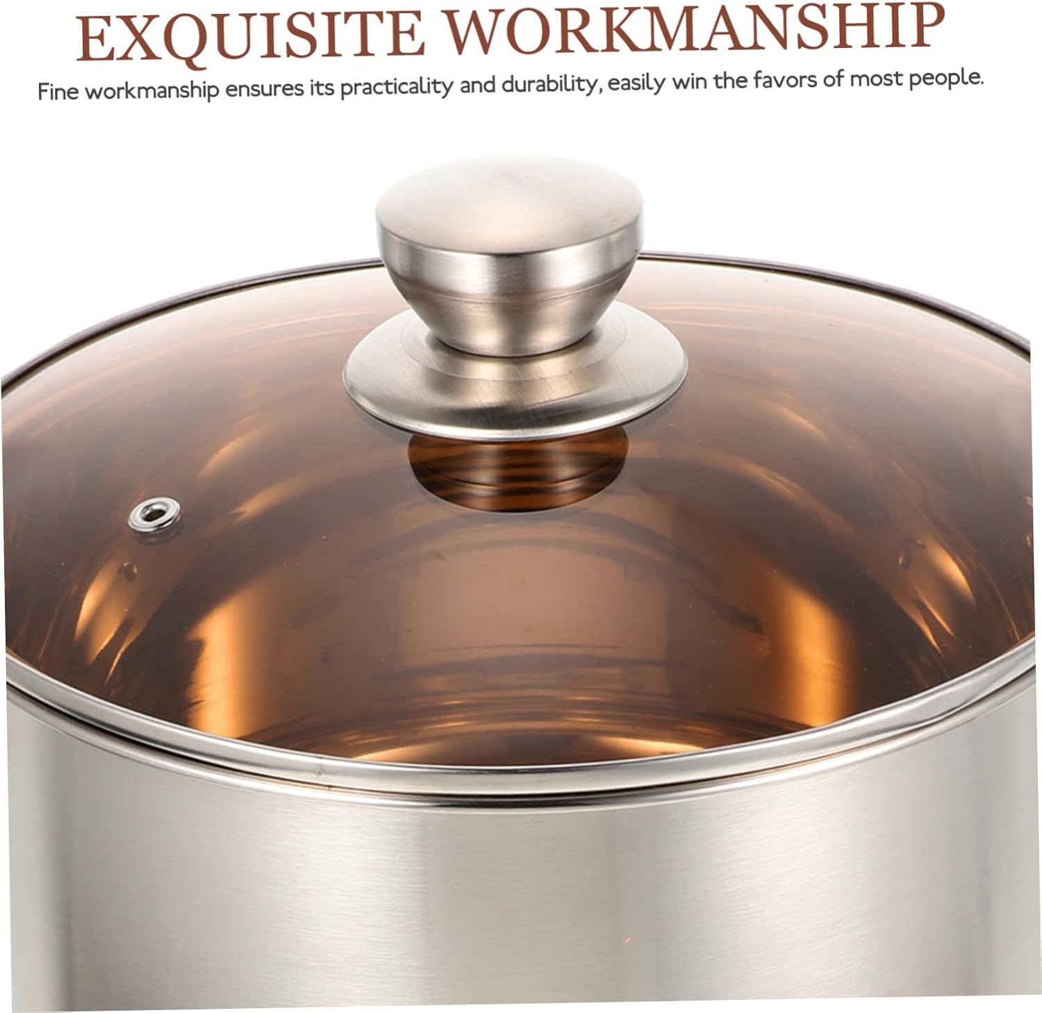 SHOWERORO Double Ear Stock Pot with Lid 1