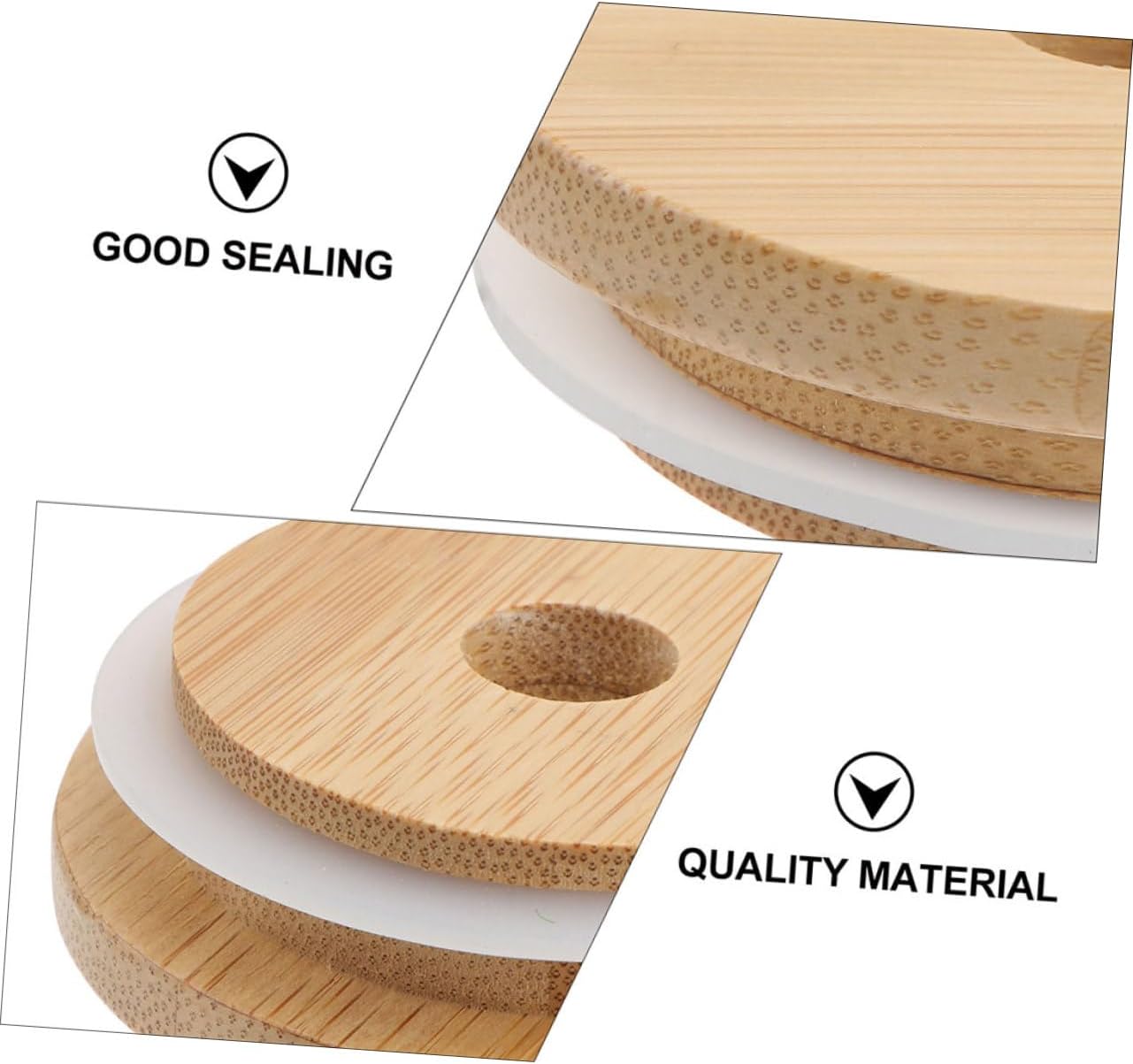 Mikinona 4-Piece Reusable Mason Jar Lids