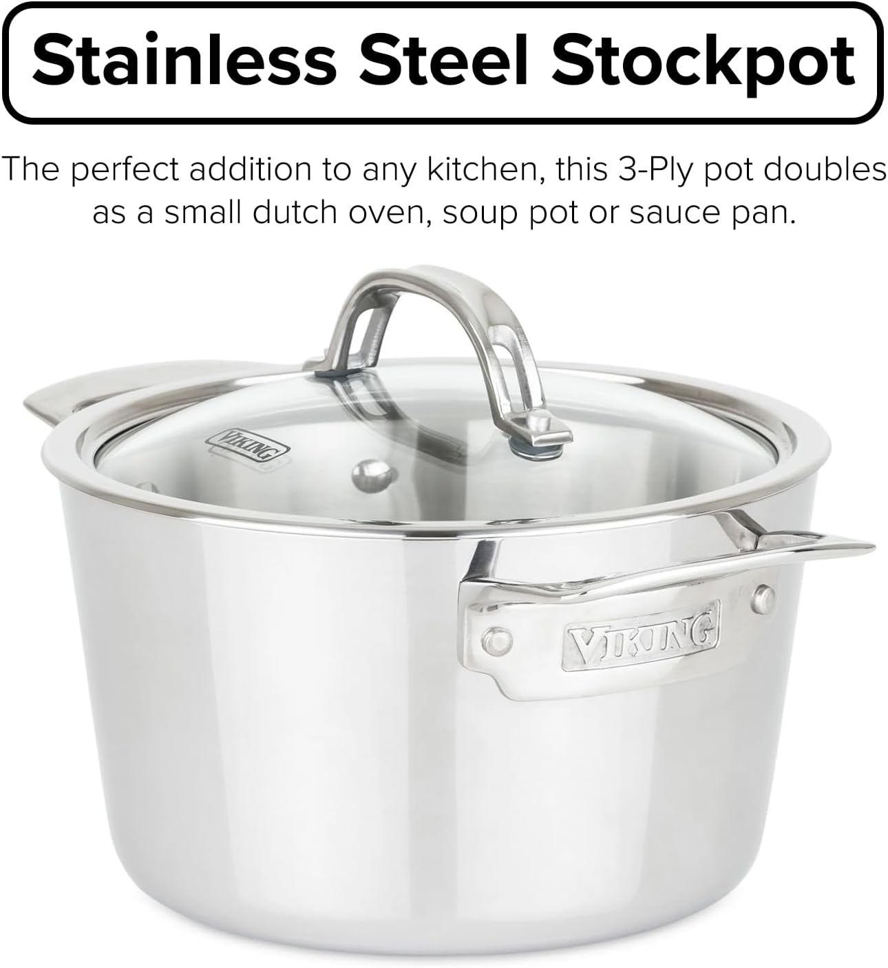 Viking 34 qt Stock Pot with Lid