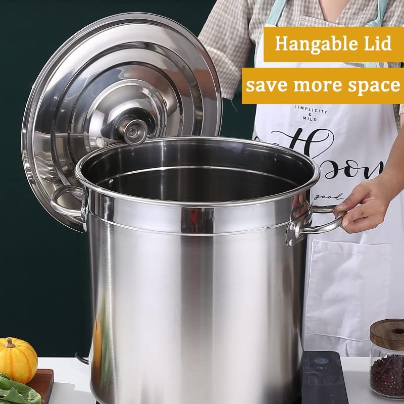 Stainless Steel Stockpot 27-63 qt Multi-Purpose Cooking Pot