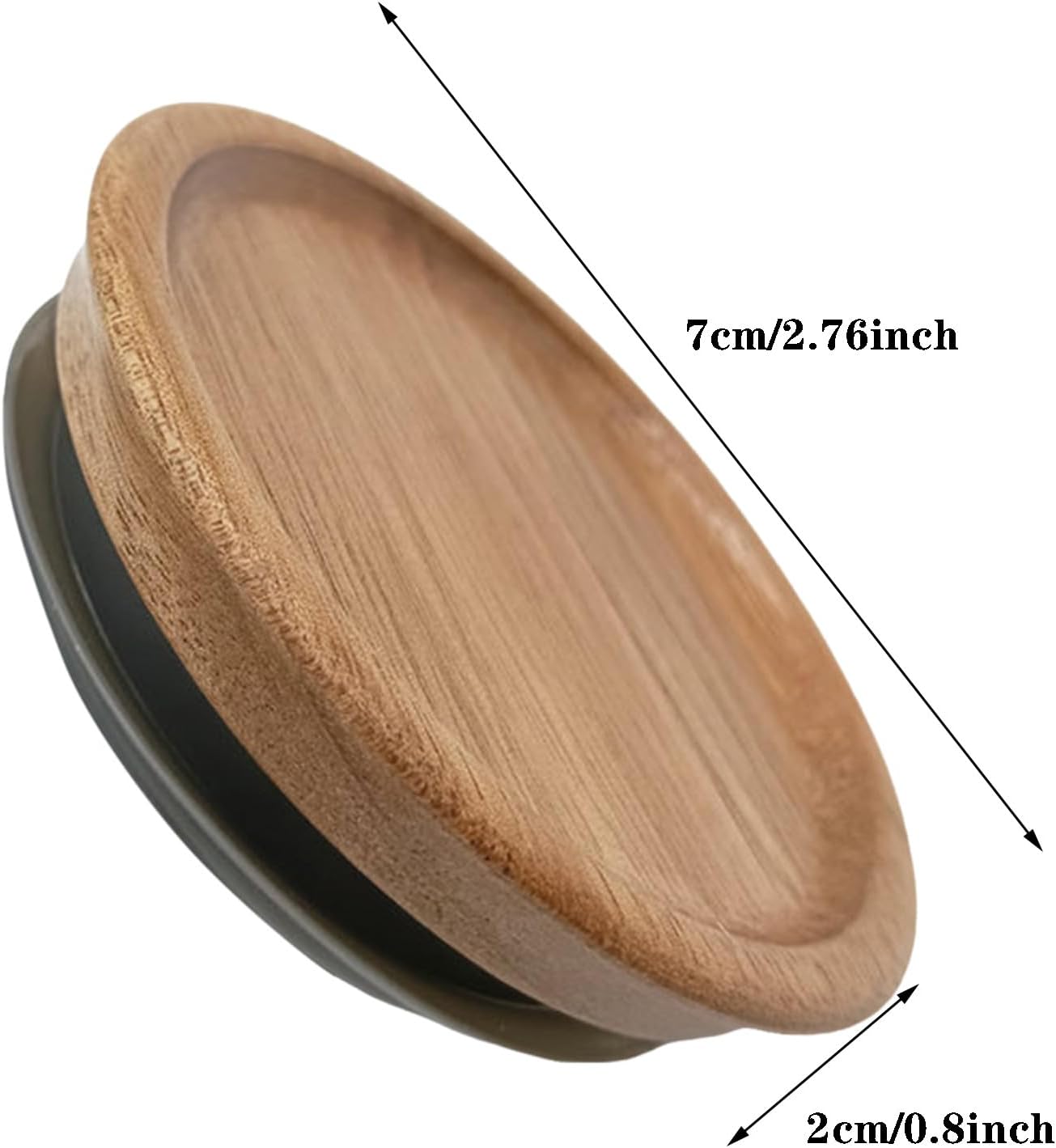 6-PieceGenericWide Mouth Wooden Mason Jar Lids Airtight Reusable Storage Solution