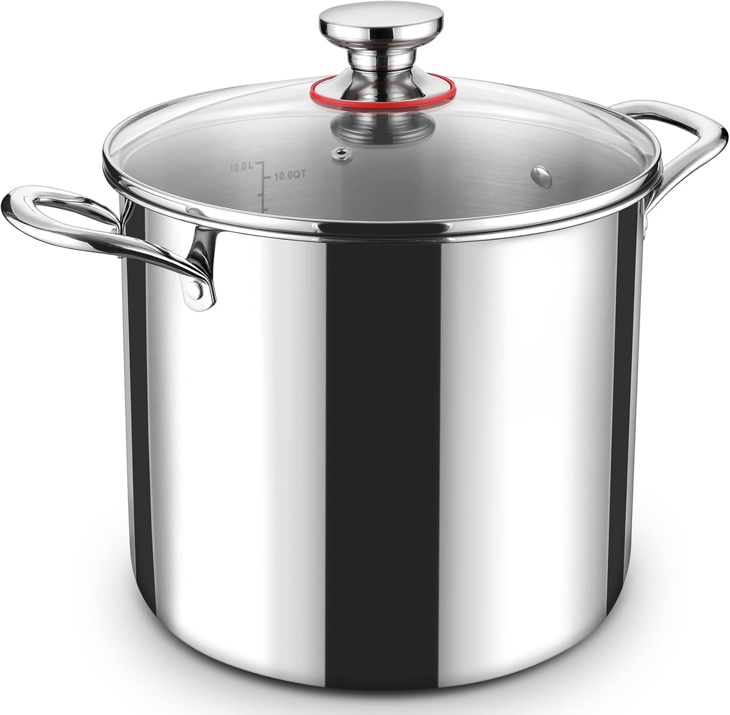 Sturdy 12 qt Stockpot with Glass Lid Non-toxic Dishwasher Safe