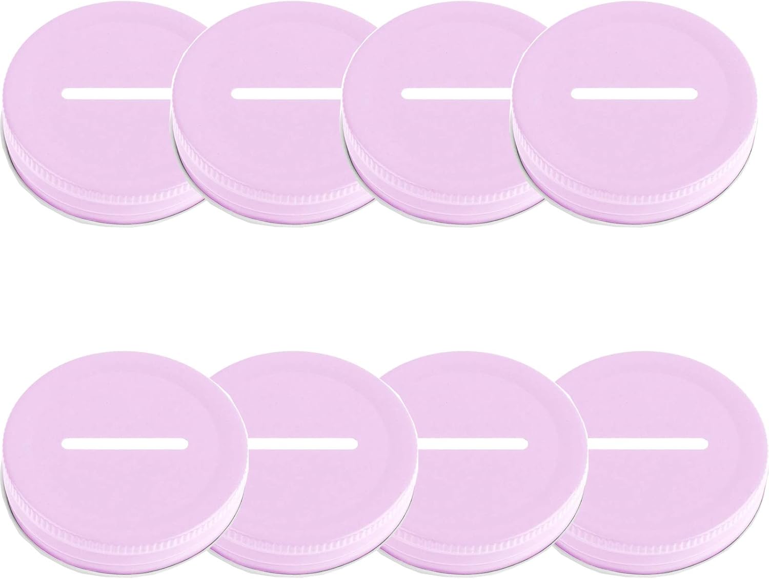 DRHOM Coin Slot Lid for Mason Jars - 8 Pieces Stainless Steel